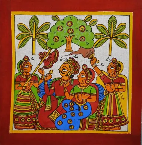 Village Life Phad Painting